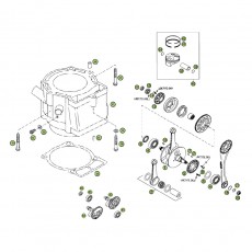 Beta RR400 06 Kurbelwelle - Kolben - Ausgleichswelle