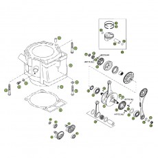 Beta RR400 09 Kurbelwelle - Kolben - Ausgleichswelle
