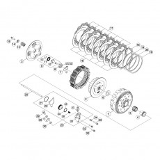 Beta RR400 14 Primärtrieb - Kupplung