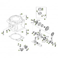 Beta RR450 09 Kurbelwelle - Kolben - Ausgleichwelle
