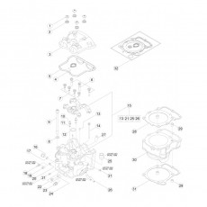 Beta RR400 14 Zylinder - Zylinderkopf - Ventiltrieb