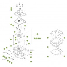 Beta RR498 12 Zylinder - Zylinderkopf - Ventiltrieb