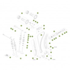 Beta RR480 16 Zylinder - Zylinderkopf - Ventiltrieb 1