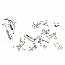 Beta RR525 09 Schwingarm - Federbein