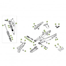 Beta RR525 08 Schwingarm - Federbein