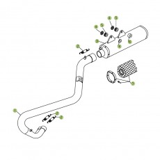 Beta RR525 07 Auspuffsystem