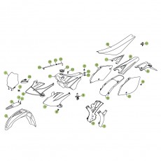 Beta RR525 08 Verkleidung - Sitzbank - Tank