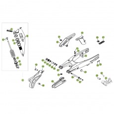 Beta RR450 09 Schwingarm - Federbein