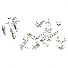 Beta RR400 07 Schwingarm - Federbein