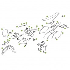 Beta RR450 08 Verkleidung - Sitzbank - Tank