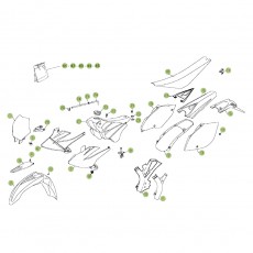 Beta RR400 09 Verkleidung - Sitzbank - Tank