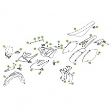 Beta RR400 07 Verkleidung - Sitzbank - Tank