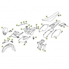 Beta RR450 06 Verkleidung - Sitzbank - Tank