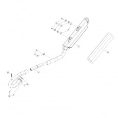 Beta RR390 16 Auspuffsystem