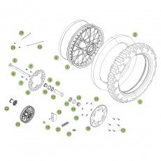 Beta RR498 12 Hinterrad