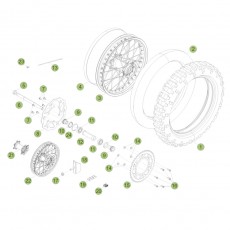 Beta RR498 13 Hinterrad