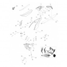 Beta RR400 13 Verkleidung - Sitzbank - Tank