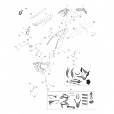 Beta RR400 14 Verkleidung - Sitzbank - Tank