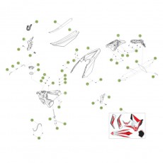 Beta RR450 13 Verkleidung - Sitzbank - Tank