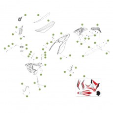 Beta RR450 14 Verkleidung - Sitzbank - Tank