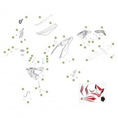 Beta RR498 13 Verkleidung - Sitzbank - Tank