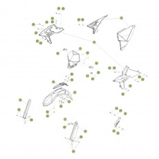 Beta RR450 14 Verkleidung - Sitzbank - Tank