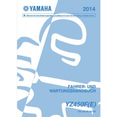Handbuch Yamaha YZF450 2014 deutsch / englisch / französisch / neu
