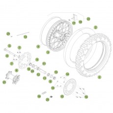 Beta X trainer 15 Hinterrad