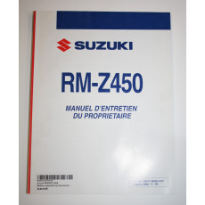 Suzuki RMZ450 2009 Bedienungsanleitung französisch / gebraucht