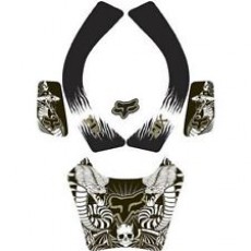 FOX Airframe Decal Set 10 white black L