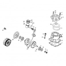 Beta EVO200 16 Kurbellwelle - Kolben - Ausgleichswelle