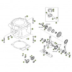 Beta RR525 Racing 09 Kurbelwelle/Kolben/Ausgleichswelle