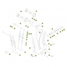 Beta RR350 16 Zylinder - Zylinderkopf - Ventiltrieb 2