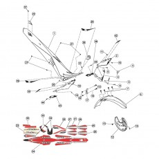 Beta EVO250 11 Verkleidung - Sitzbank - Tank