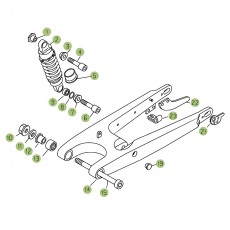 Beta REV3 270 08 Schwingarm/Federbein