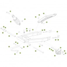 Beta RR50 Racing 16 Schwingarm/Federbein