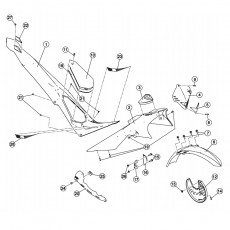 Beta EVO125 16 Verkleidung - Sitzbank - Tank 1