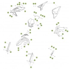 Beta X trainer 16 Verkleidung-Sitzbank-Tank 1