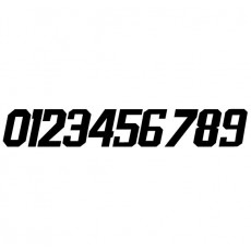 Startnummern Zahlen Equal 13cm