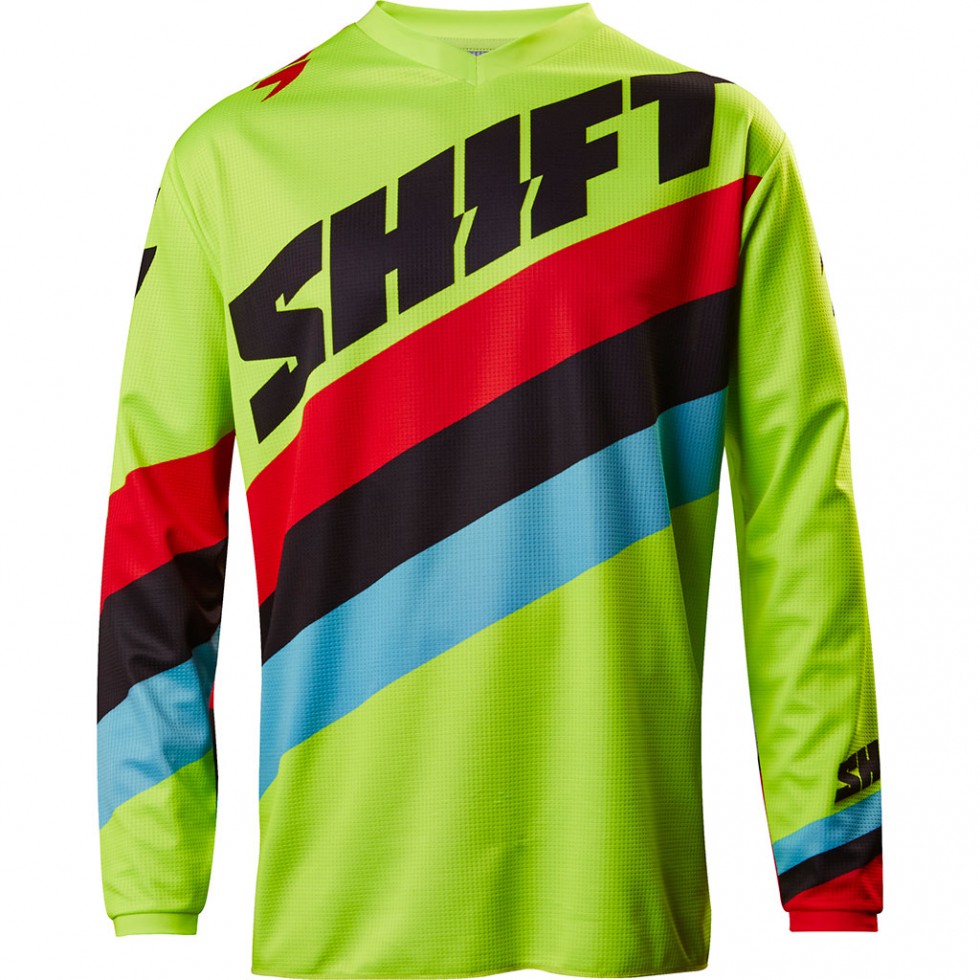 Shift Youth White Tarmac Jersey flour yellow XL