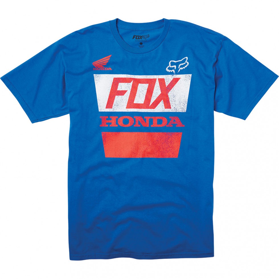 FOX Honda Distressed Basic T-Shirt blue S