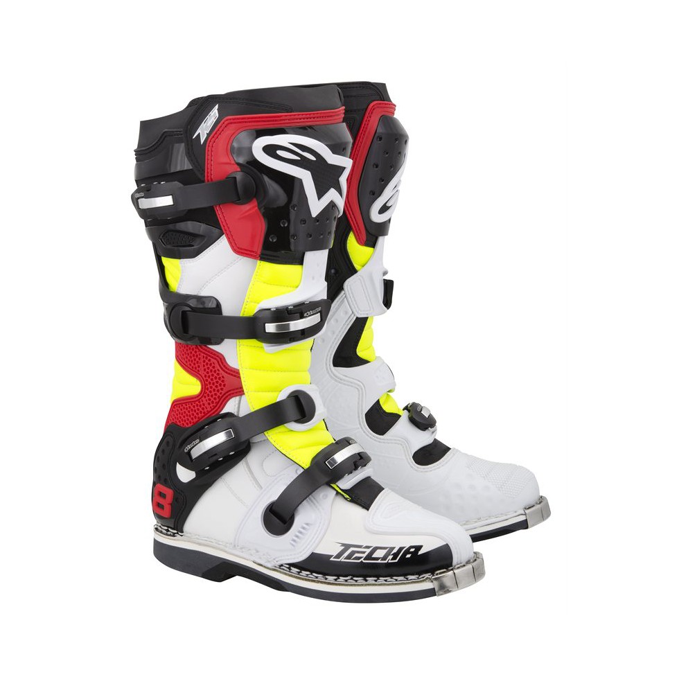 Alpinestars Boots Tech 8 RS white yellow fluo red  14