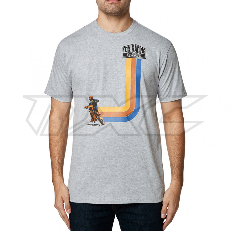 FOX Grit SS T-Shirt light heather grey S