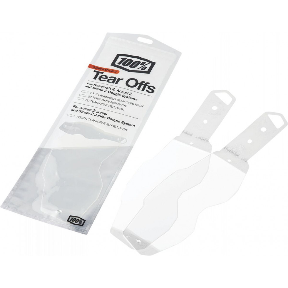 100% Racecraft2/Accuri2/Strata2 Tear Offs