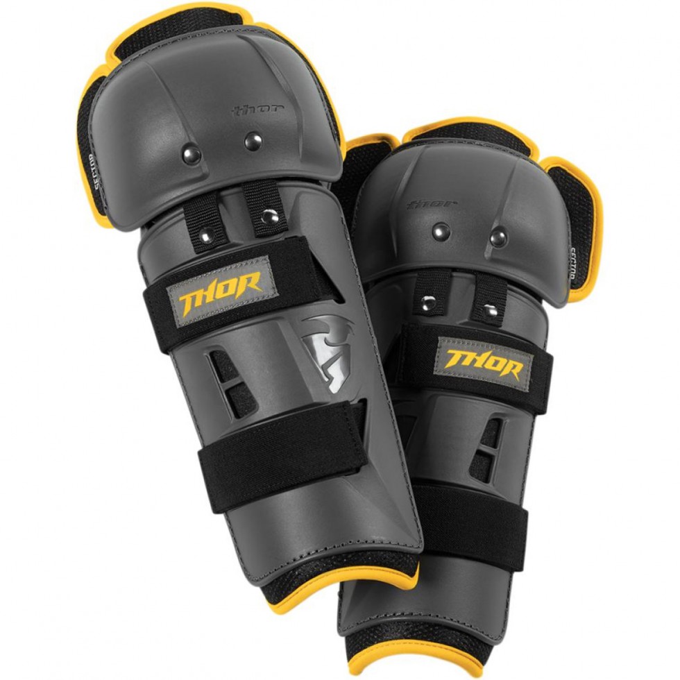 Thor Youth Sector GP Knee Guard charcoal yellow ONE SIZE