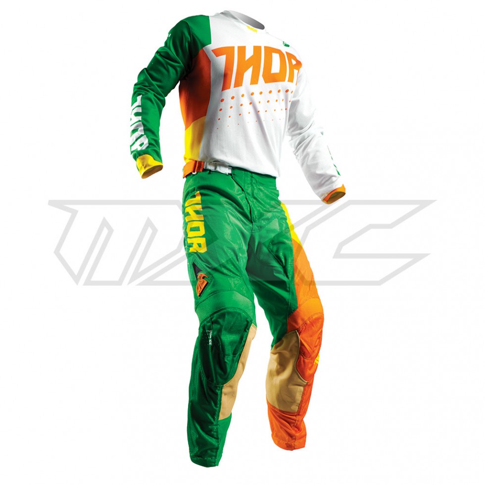 Thor Jersey S7 Pulse Air Cactus white green orange yellow L