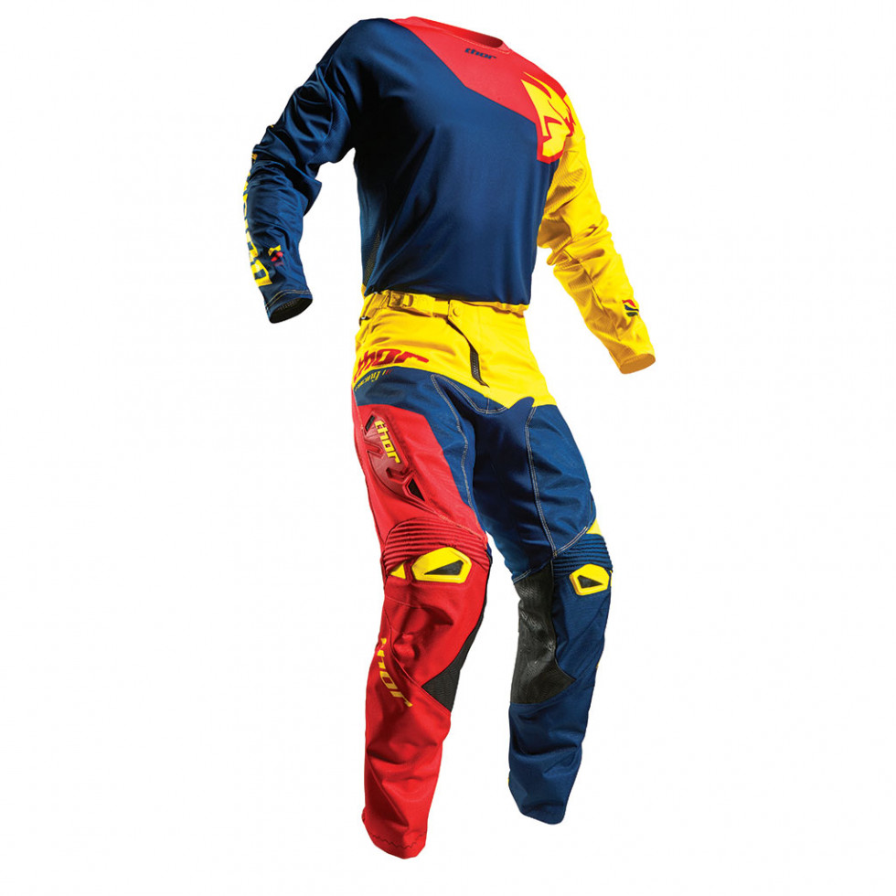 Thor Pant S7 Fuse Pin navy red yellow 32