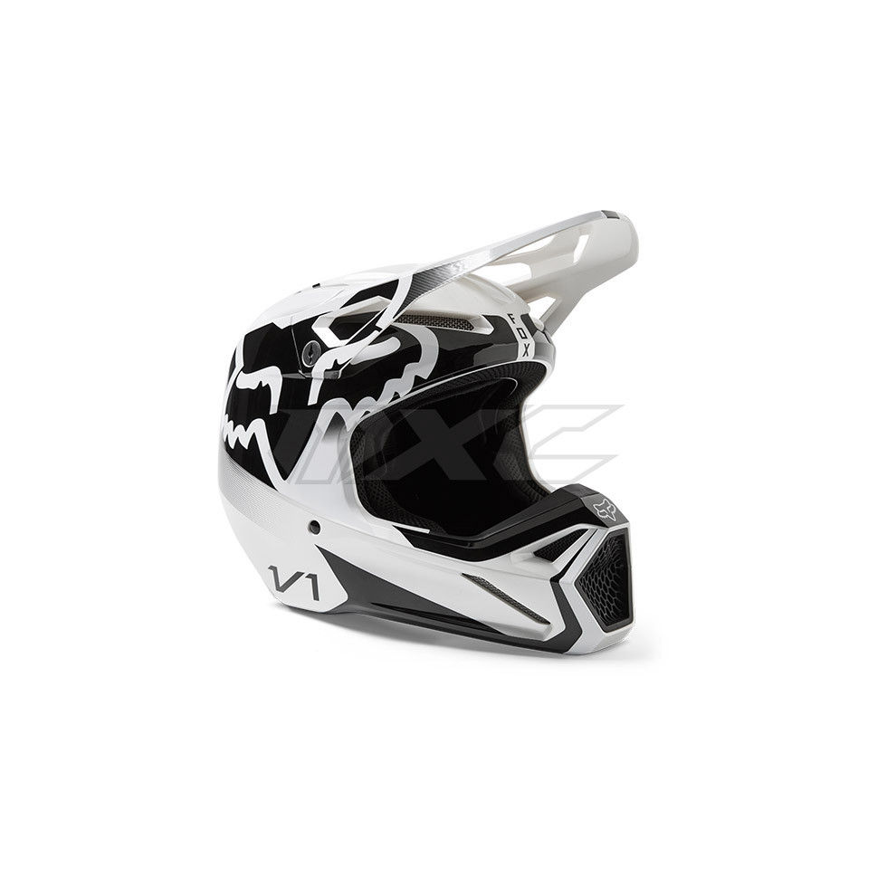 FOX Youth V1 Leed Helmet black white YM