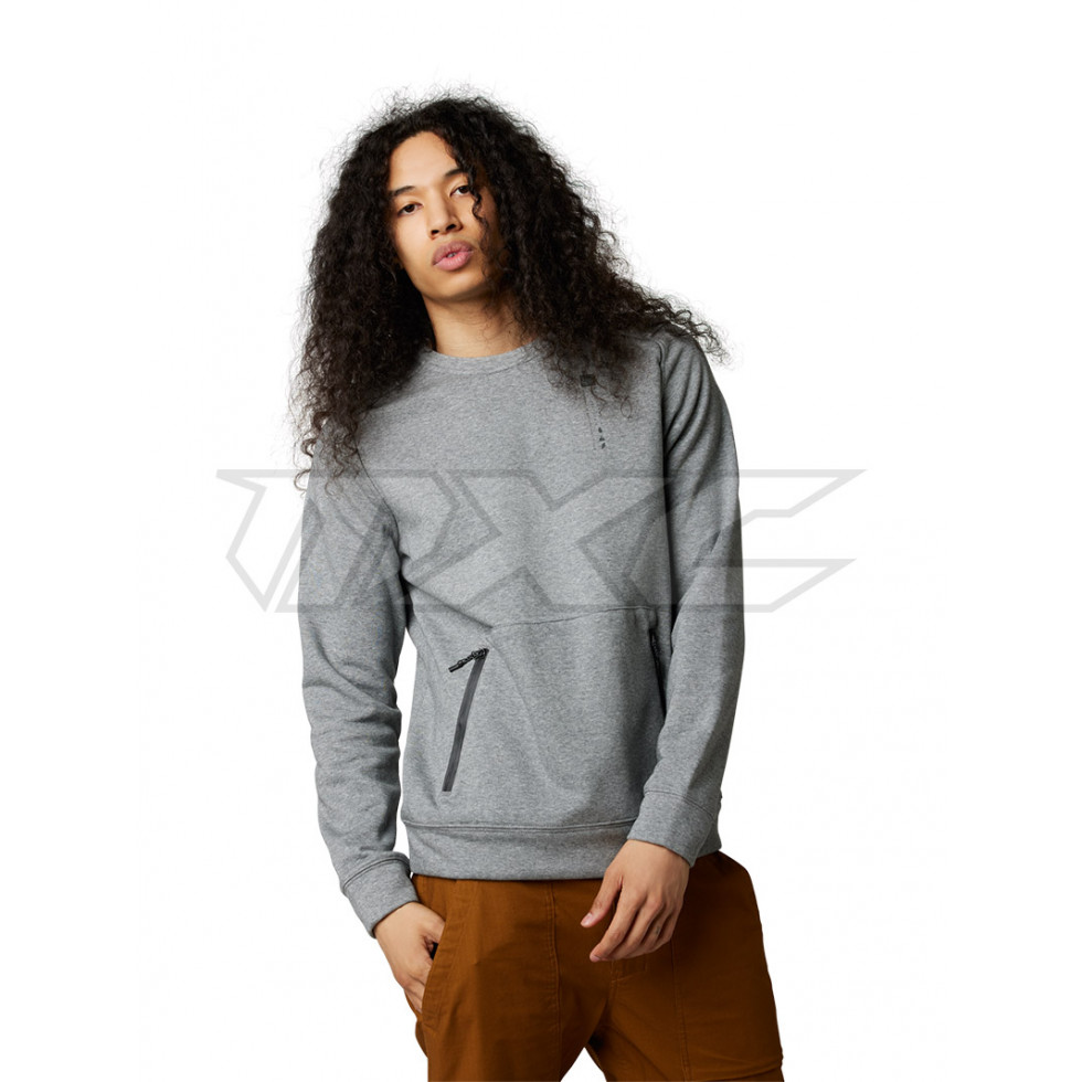 FOX Base Over Dwr Crew Fleece heather graphite M