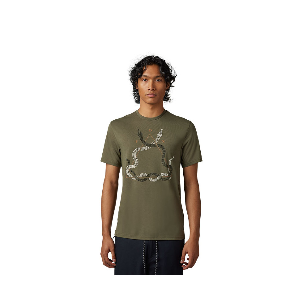 FOX Caved In SS Tech T-Shirt olive green M
